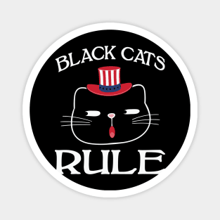 Black Cats Rule Magnet